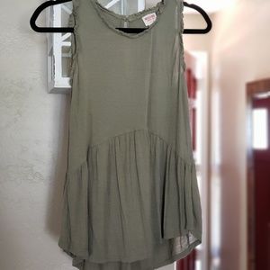Olive green flowy tank